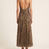 Dune Elegant Leopard-Print Open-Back Maxi Dress — back studio
