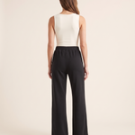 Dune High-Waist Wide-Leg Pants – Black back view