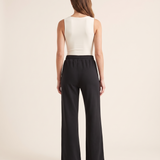 Dune High-Waist Wide-Leg Pants – Black back view