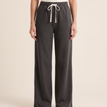 Dune High-Waist Wide-Leg Pants – Dark Grey front view