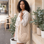 Eden crochet bag close lifestyle view