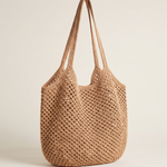 Eden Versatile Woven Large-Capacity Crossbody Bag — Light Brown variant