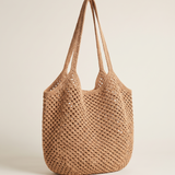 Eden Versatile Woven Large-Capacity Crossbody Bag — Light Brown variant