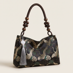Elara Versatile Embroidered Tassel-Detail Crossbody Bag — Black variant