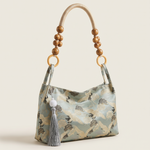 Elara Versatile Embroidered Tassel-Detail Crossbody Bag — Green variant