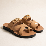 Esme Comfortable Lace Slip-On Sandals — hero view