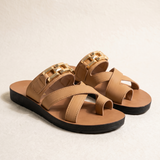 Esme Comfortable Lace Slip-On Sandals — hero view