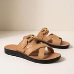 Esme Comfortable Lace Slip-On Sandals — side view