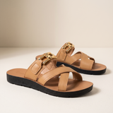 Esme Comfortable Lace Slip-On Sandals — side view