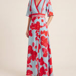 Esme | Flattering Flowing Maxi Dress — Red — studio three-quarter