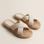 Estelle Comfortable Everyday Flat Slides — Beige variant