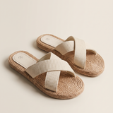 Estelle Comfortable Everyday Flat Slides — Beige variant