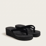 Flora Classic Wedge Everyday Flip-Flops — Black variant