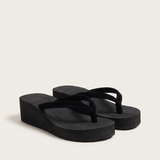 Flora Classic Wedge Everyday Flip-Flops — Black variant