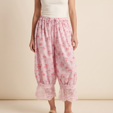 Floral Lace Lantern Trousers – Print B front