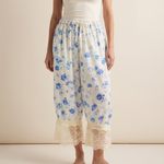 Floral Lace Lantern Trousers – Print C front