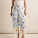 Floral Lace Lantern Trousers – Print C front