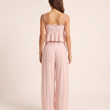 Floral Lace Ruffle Crop Top and Lantern Trouser Set – back