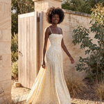 Floral Lace-Up Maxi Dress – Australian lifestyle view