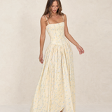 Floral Lace-Up Maxi Dress – primary product view