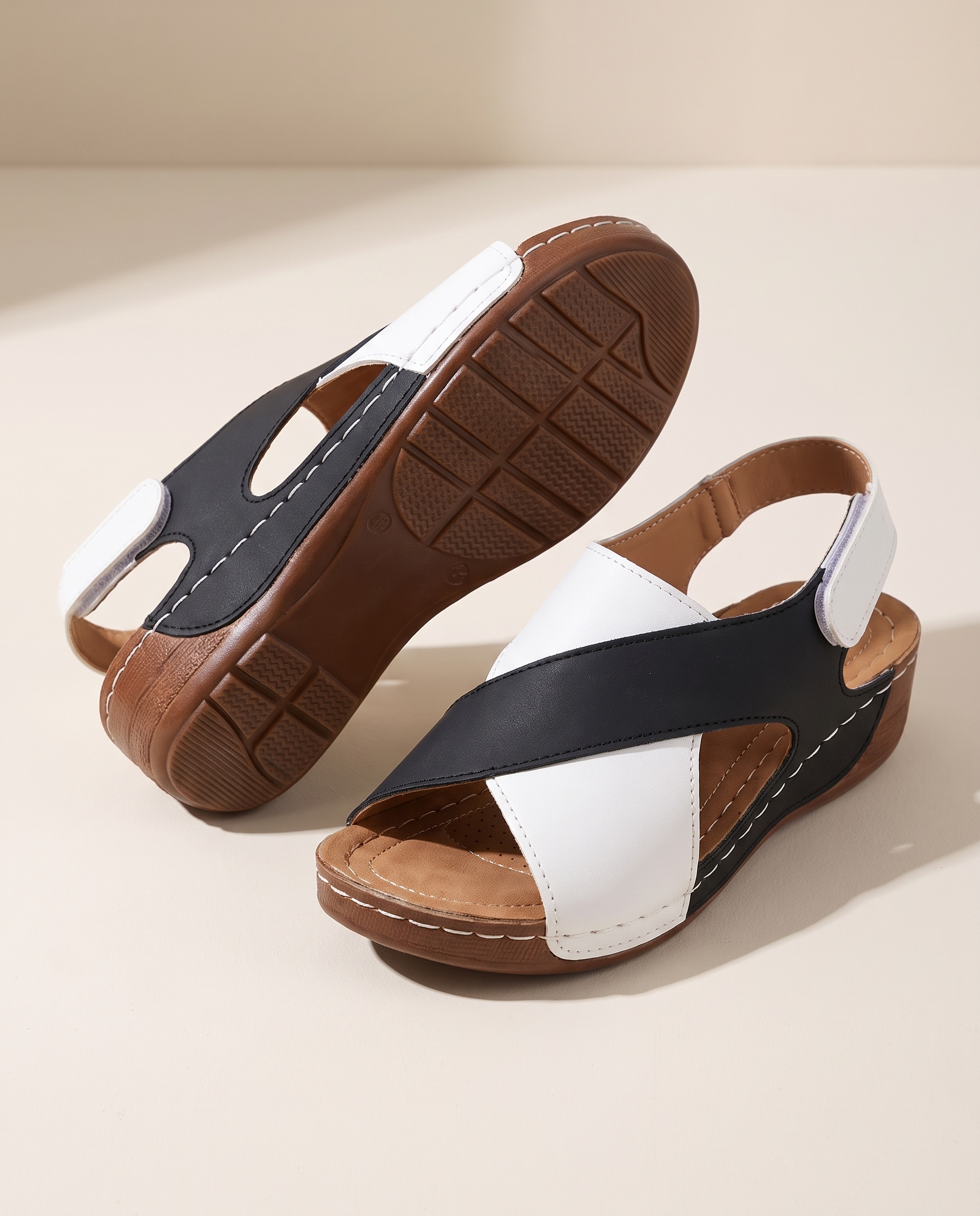 Gaia Comfortable Wedge Everyday Sandals — detail view