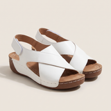 Gaia Comfortable Wedge Everyday Sandals — Black variant