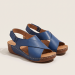 Gaia Comfortable Wedge Everyday Sandals — Blue variant