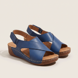 Gaia Comfortable Wedge Everyday Sandals — Blue variant