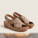 Gaia Comfortable Wedge Everyday Sandals — Khaki variant