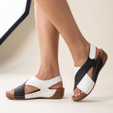 Gaia Comfortable Wedge Everyday Sandals — Australian studio lifestyle view