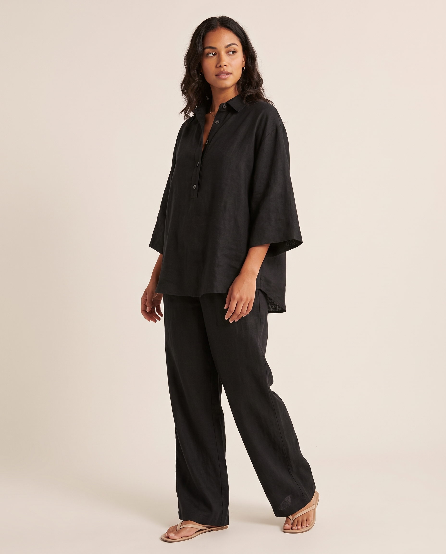Georgia Relaxed Coordinated Two-Piece Set – three-quarter view