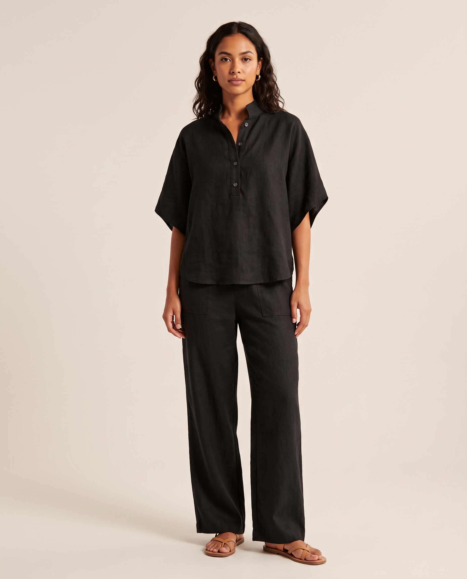 Georgia Relaxed Coordinated Two-Piece Set – front
