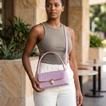 Giselle lavender mini bag Australian lifestyle view
