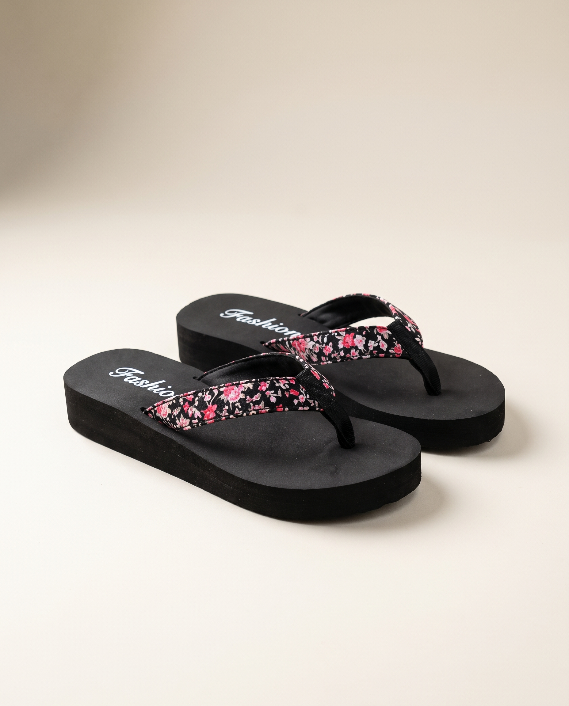 Greta Comfortable Floral Everyday Flip-Flops — hero view