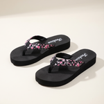 Greta Comfortable Floral Everyday Flip-Flops — side view