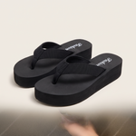 Greta Comfortable Floral Everyday Flip-Flops — Black variant