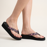 Greta Comfortable Floral Everyday Flip-Flops — Australian studio lifestyle view