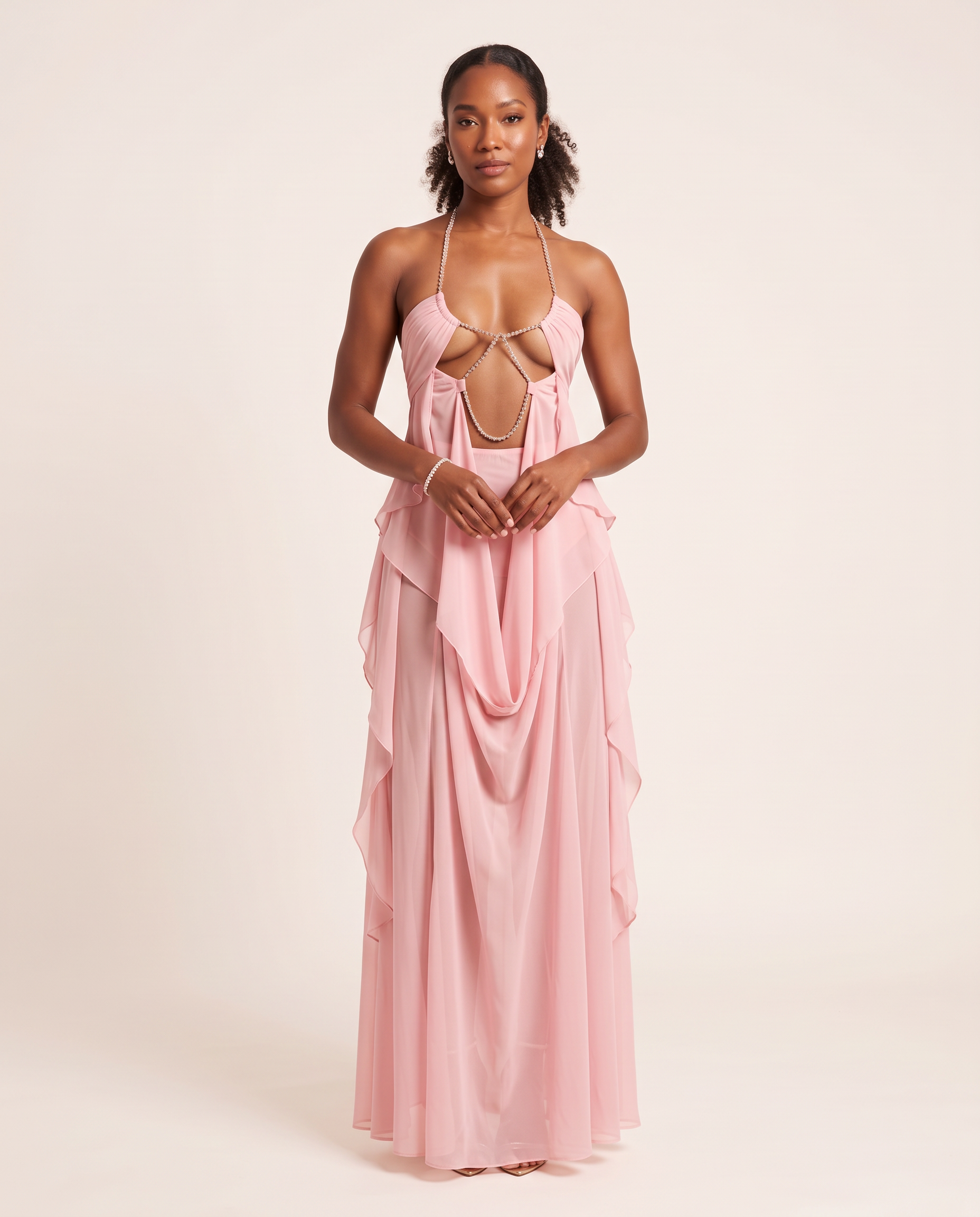 Halter Formal Dress with Chain Detail – product detail view 5