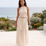 Halter Neck Top and Foldable Maxi Skirt Set – Australian coastal lifestyle