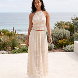 Halter Neck Top and Foldable Maxi Skirt Set – Australian coastal lifestyle