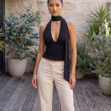 Halter Scarf Tank Top – Australian lifestyle view