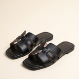 Harlow Comfortable Open-Toe Flat Sandals — hero view
