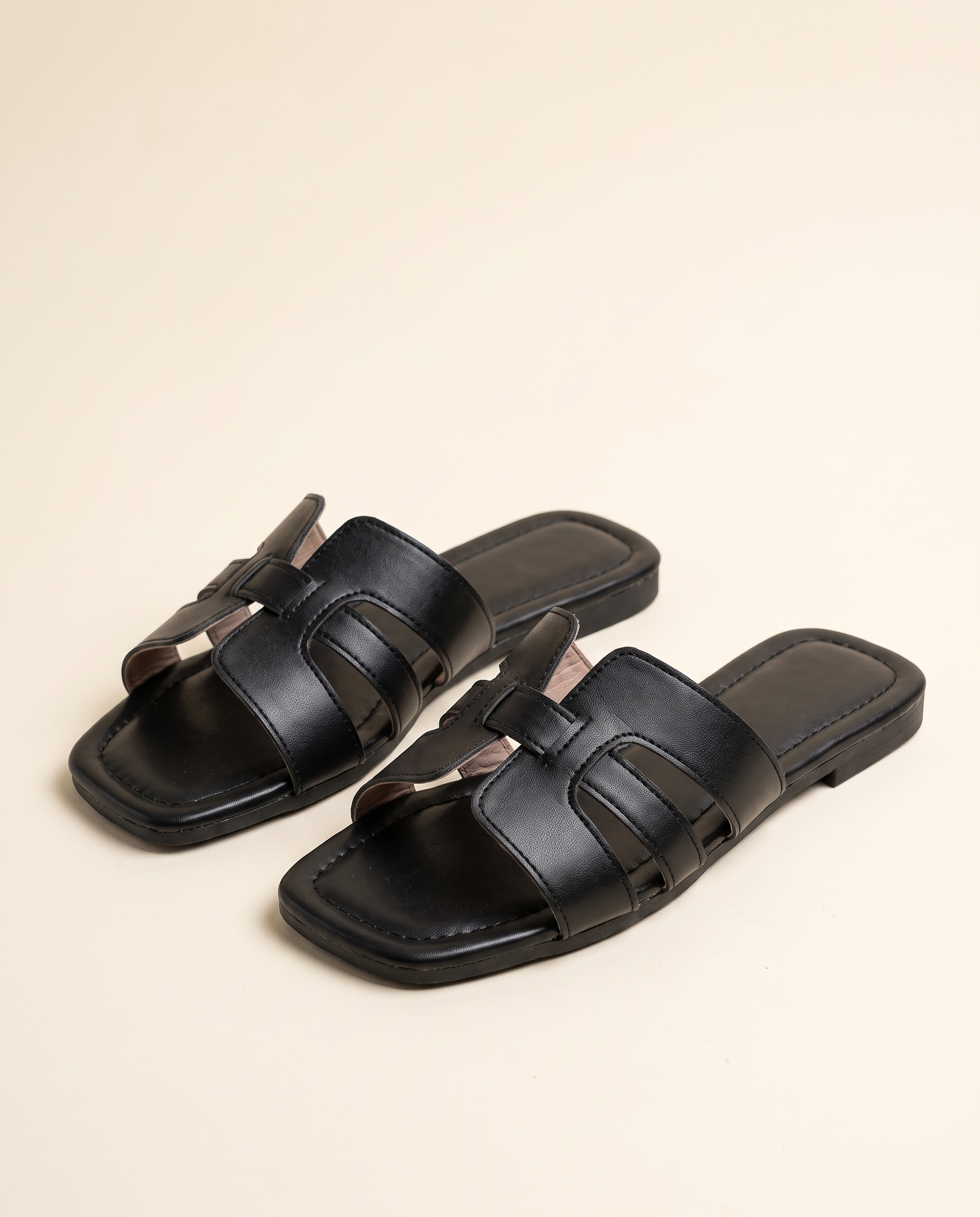 Harlow Comfortable Open-Toe Flat Sandals — hero view