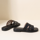 Harlow Comfortable Open-Toe Flat Sandals — side view