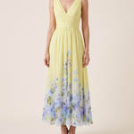 Harper floral wedding guest dress Yellow