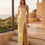Liora Strapless Ruched Maxi Dress — Australian coastal lifestyle