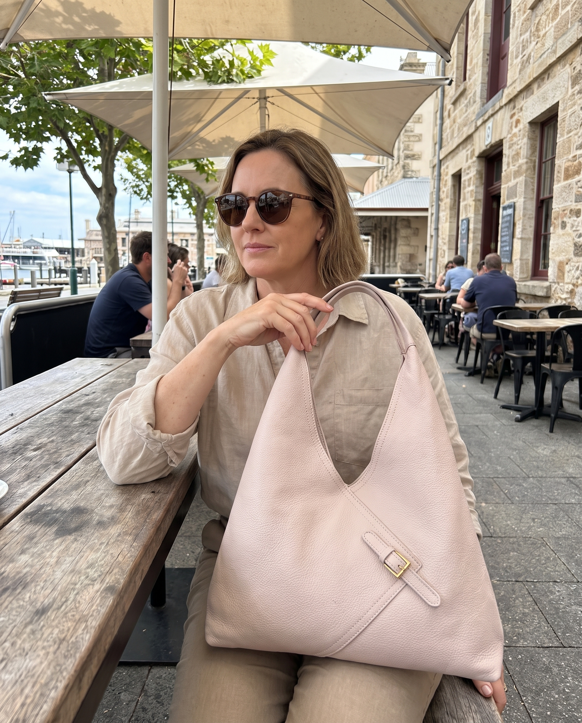Textured Shoulder Bag — lifestyle