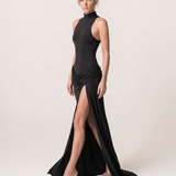 High Neck Maxi Dress with Side Split – alternate product view