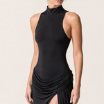 High Neck Maxi Dress with Side Split – product detail view 1