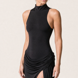 High Neck Maxi Dress with Side Split – product detail view 1